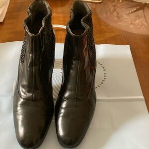 Charles Jordan vintage black leather booties size 8 1/2